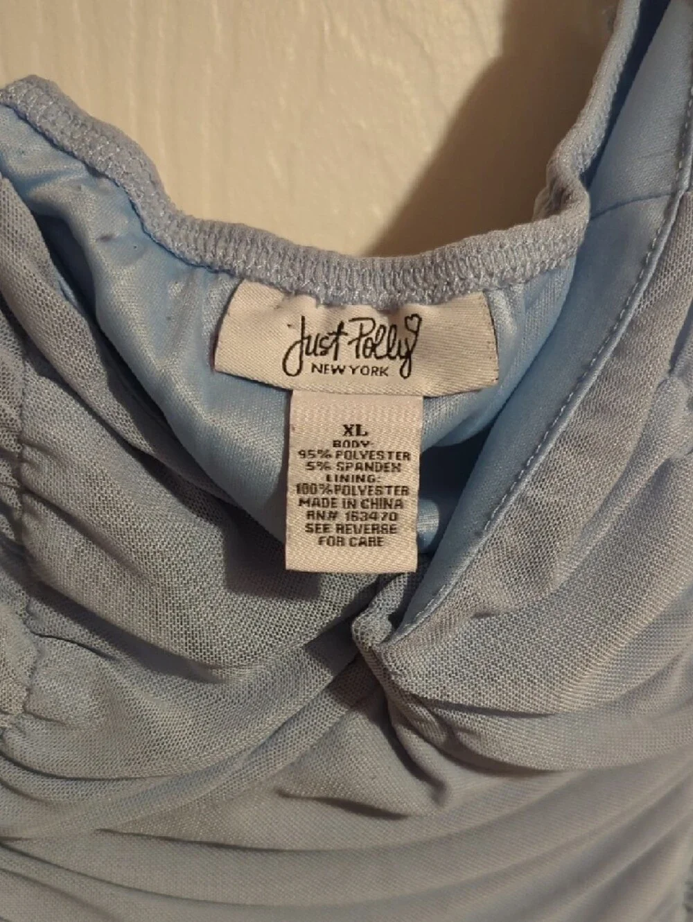 Light Blue Ruched Bustier Top - Picture 3 of 5